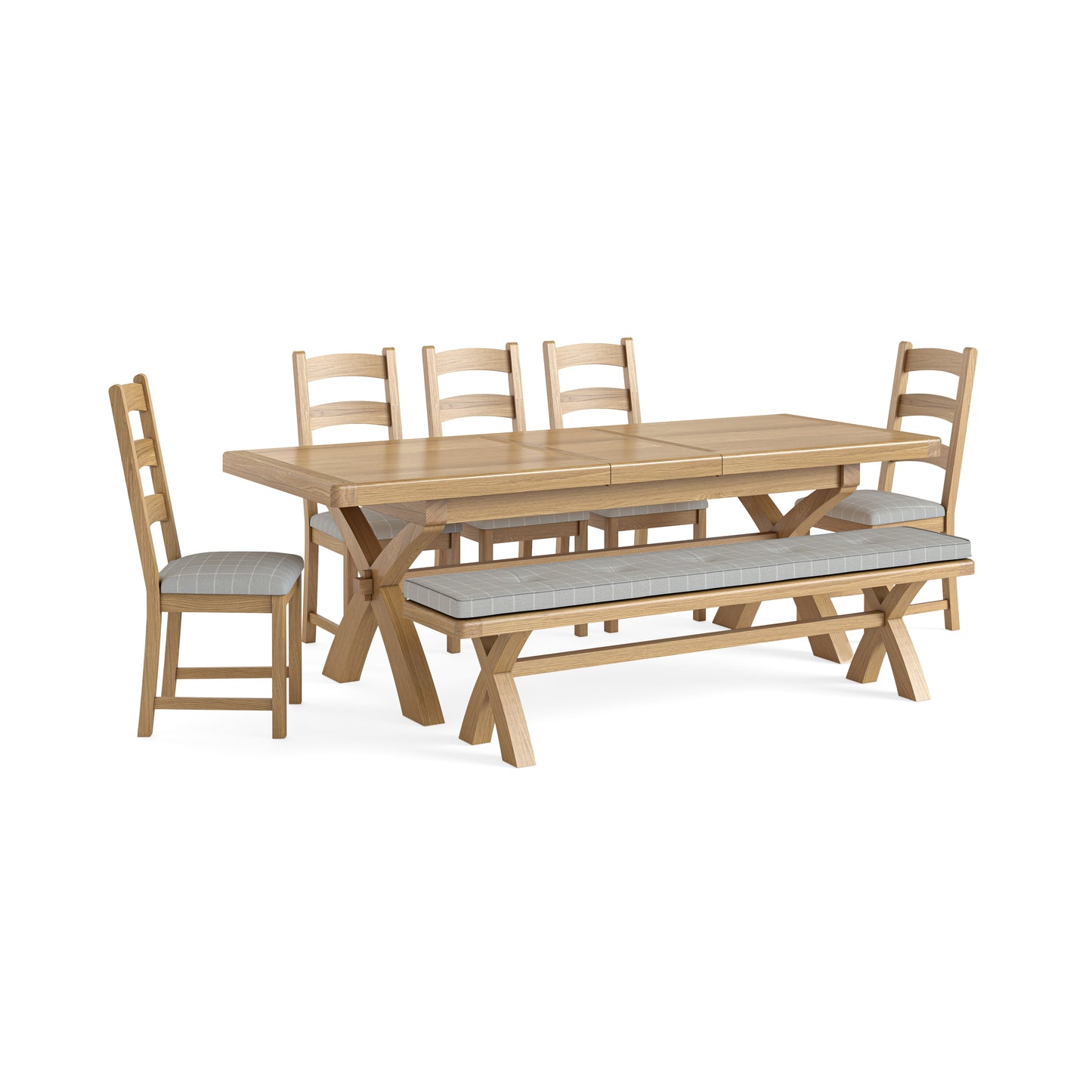 Normandy Cross Leg Ext. Dining Table