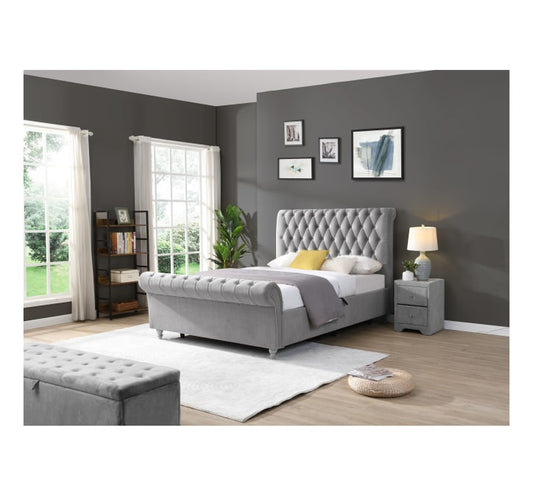 New Kilkenny Side Gas-Lift Bed - Silver