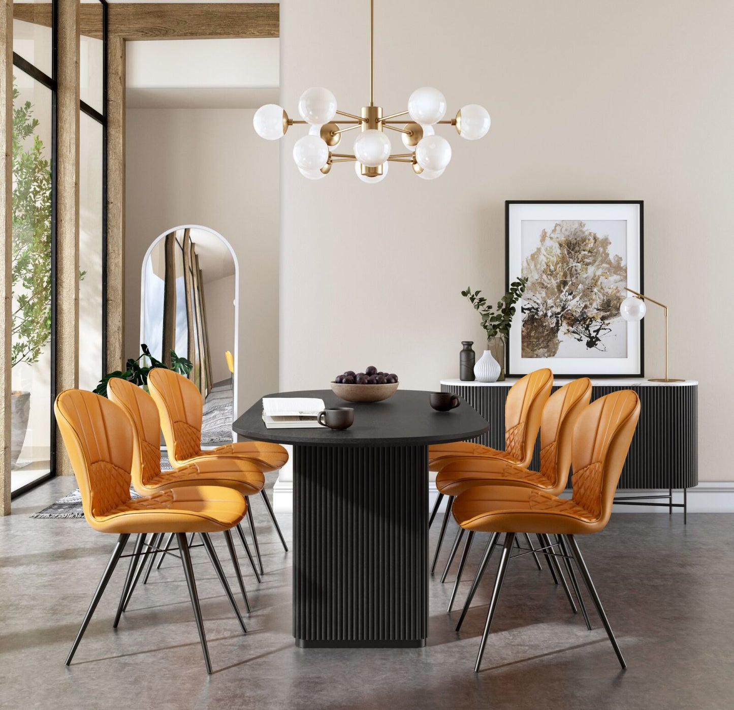 Lucas Oval Dining Table - Black