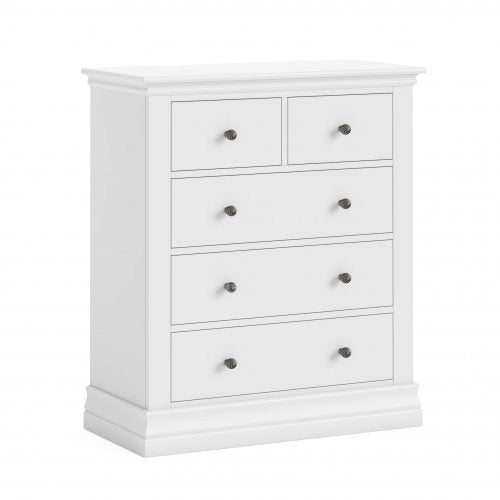 Bordeaux 2 Over 3 Chest - White