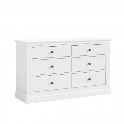 Bordeaux 6 Drawer Chest - White