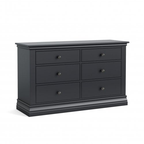 Bordeaux 6 Drawer Chest - Charcoal