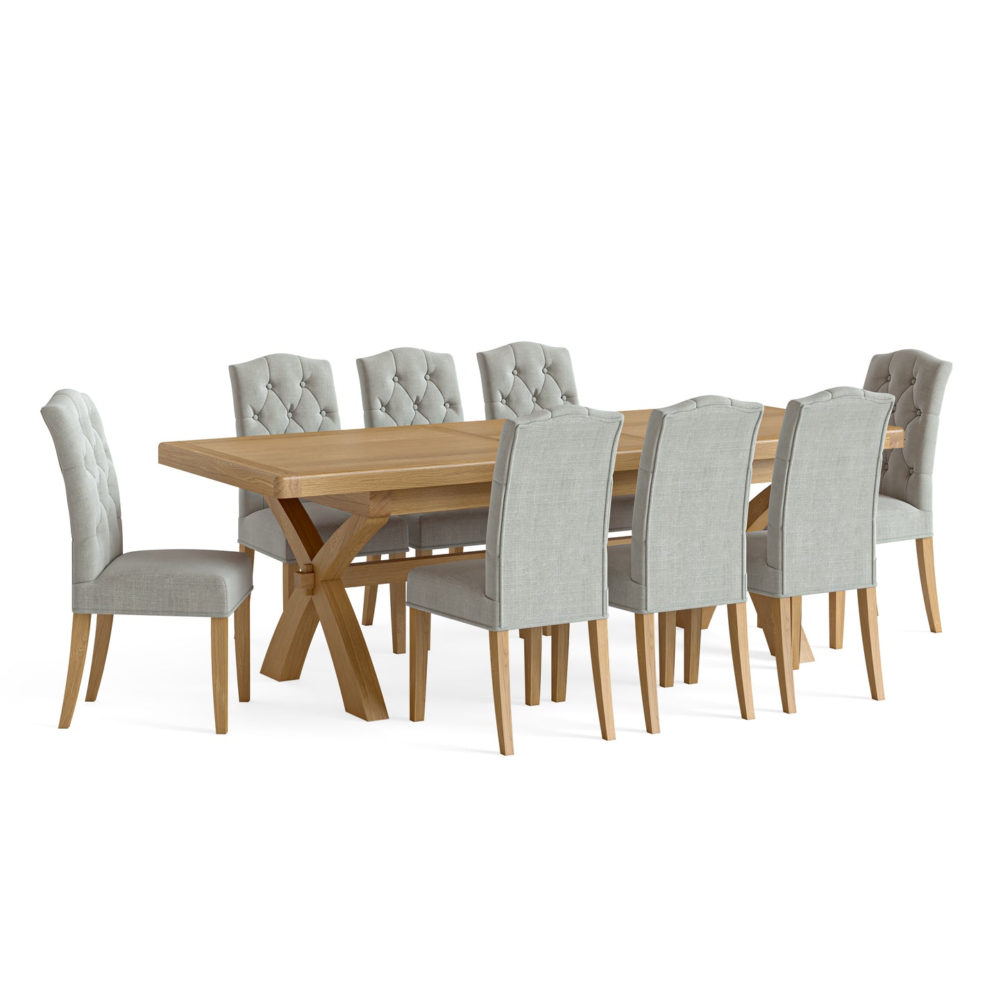 Normandy Cross Leg Ext. Dining Table