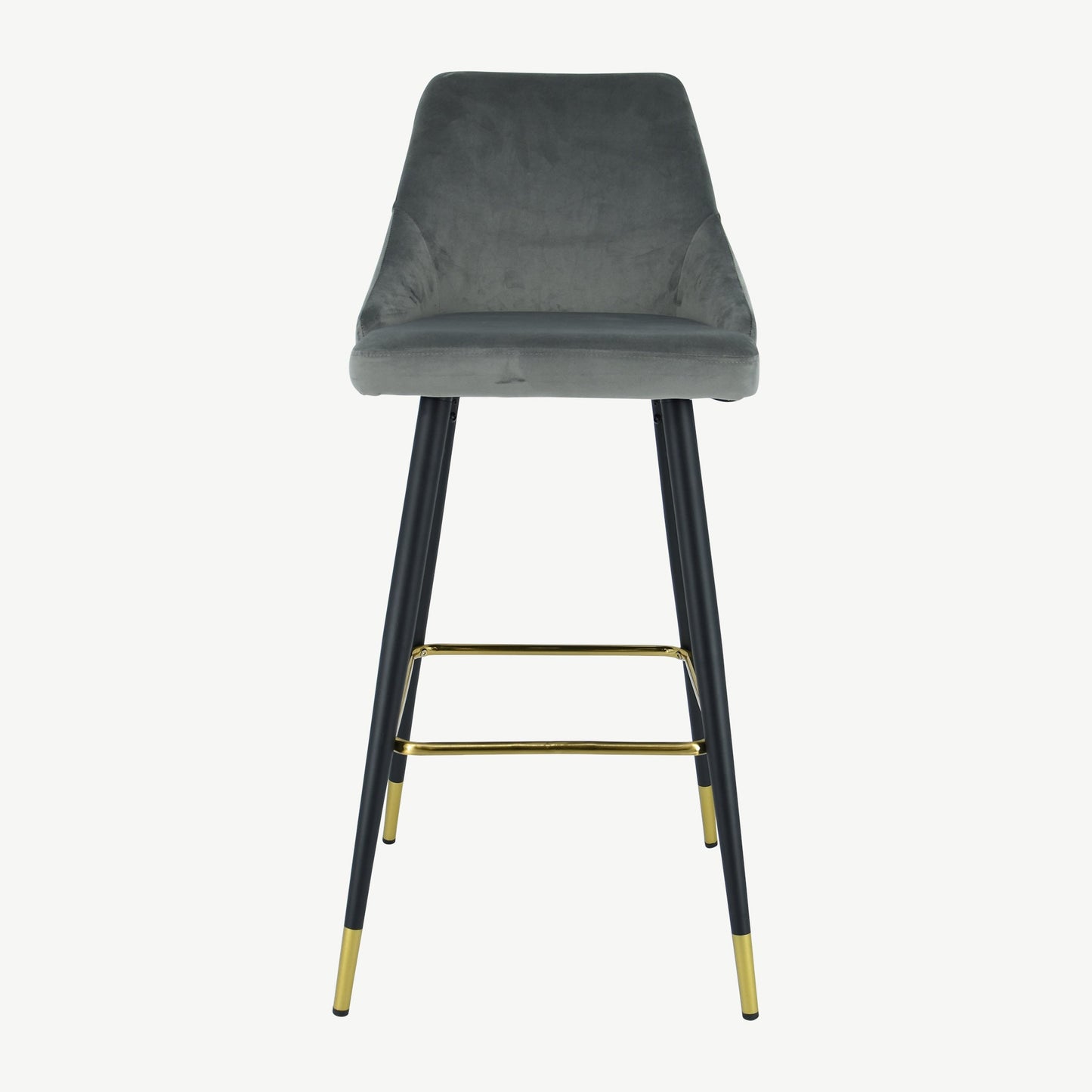 Ava Bar Stool - Grey Velvet