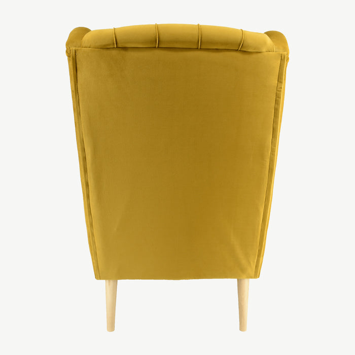 Beau Armchair Mustard Velvet