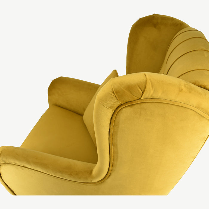 Beau Armchair Mustard Velvet