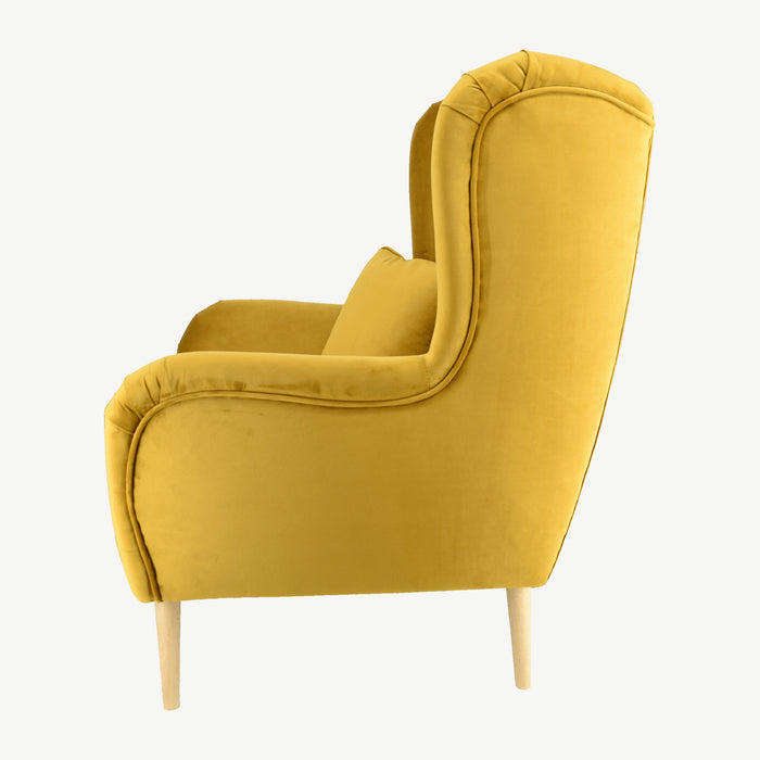 Beau Armchair Mustard Velvet