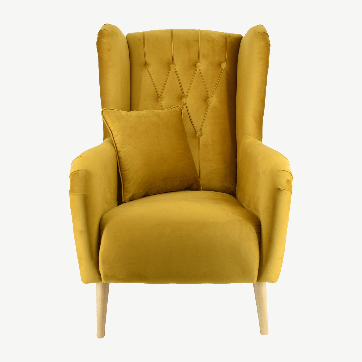 Beau Armchair Mustard Velvet