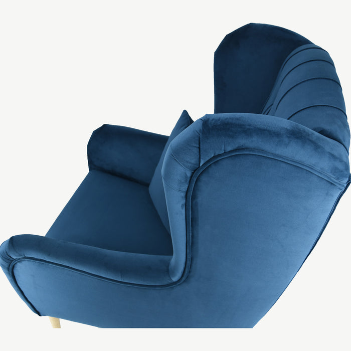 Beau Armchair Blue Velvet