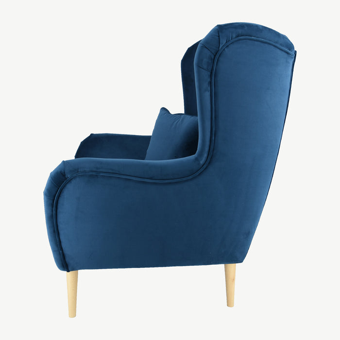 Beau Armchair Blue Velvet