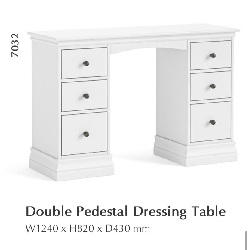Bordeaux Large Dressing Table - White