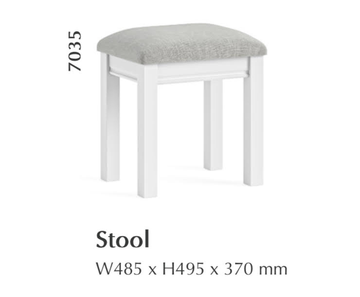Bordeaux Stool - White