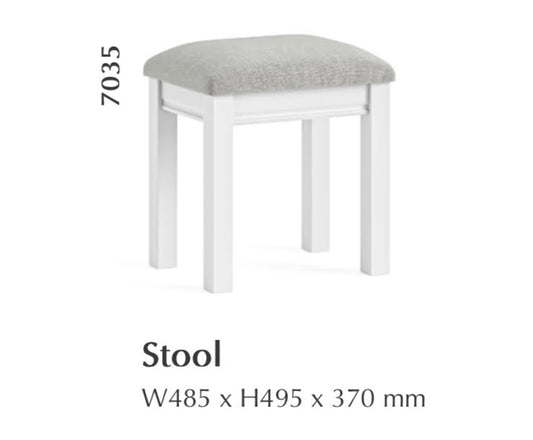 Bordeaux Stool - White