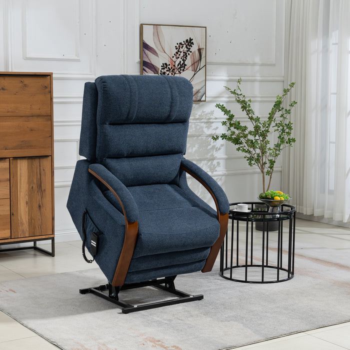 Eastborne Tilt & Lift Chair - Blue Fabric