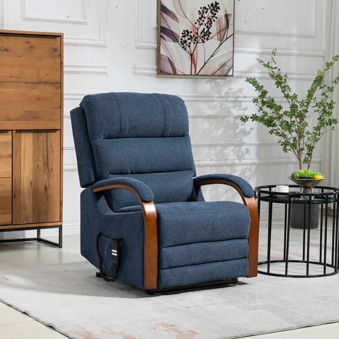 Eastborne Tilt & Lift Chair - Blue Fabric