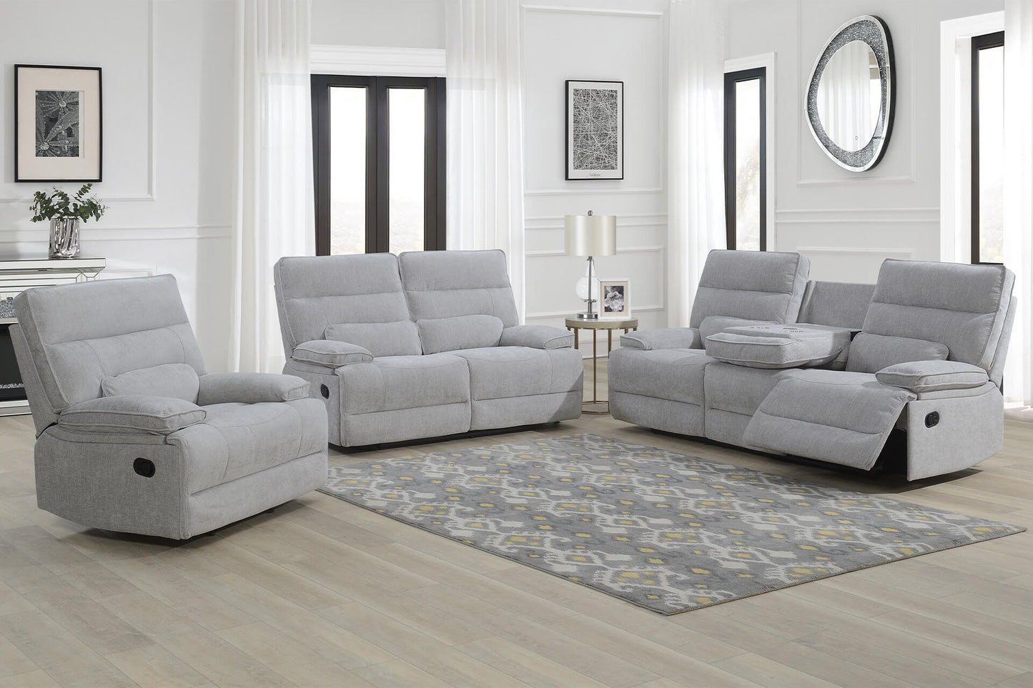 Eloise 1 Seater Manual Recliner - Grey