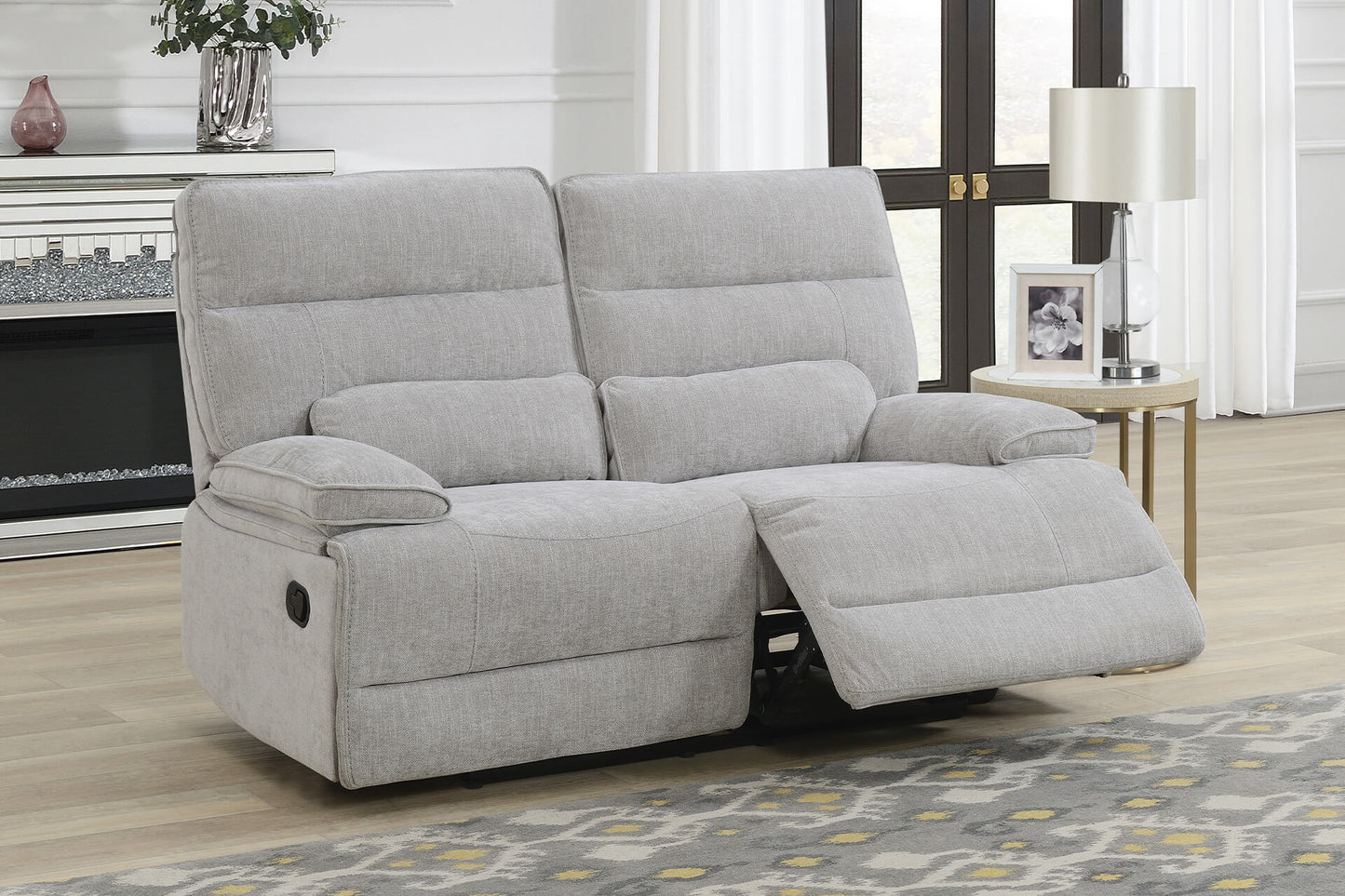 Eloise 2 Seater Manual Recliner - Grey
