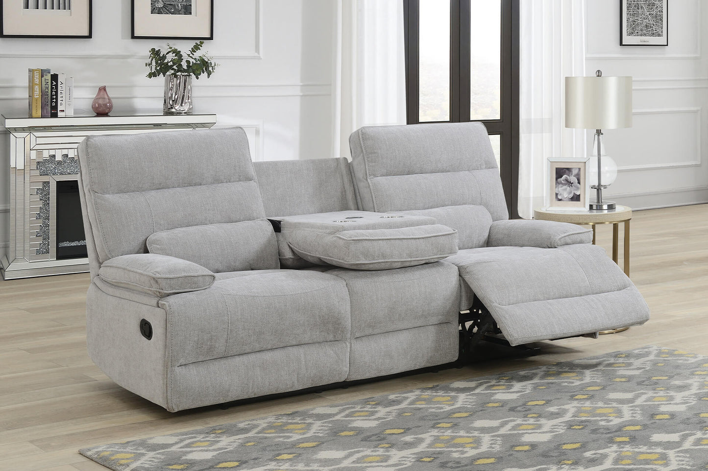 Eloise 3 Seater Manual Recliner - Grey