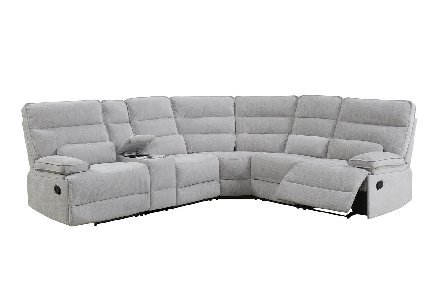 Eloise Corner Group Manual Recliner - Grey