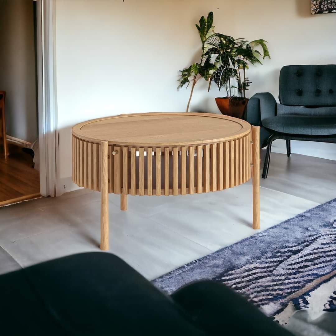 SOHO Story Coffee Table With Door - Natural