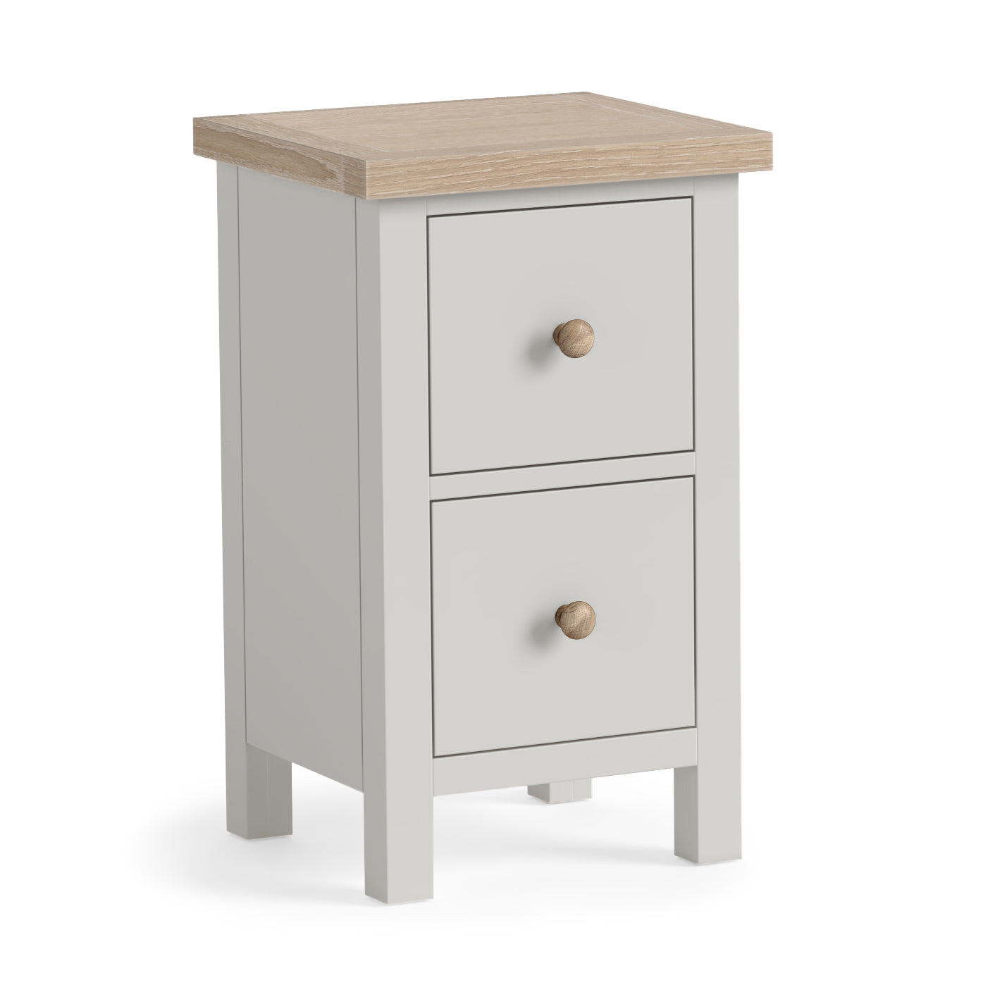Modern Country Narrow Bedside - Grey