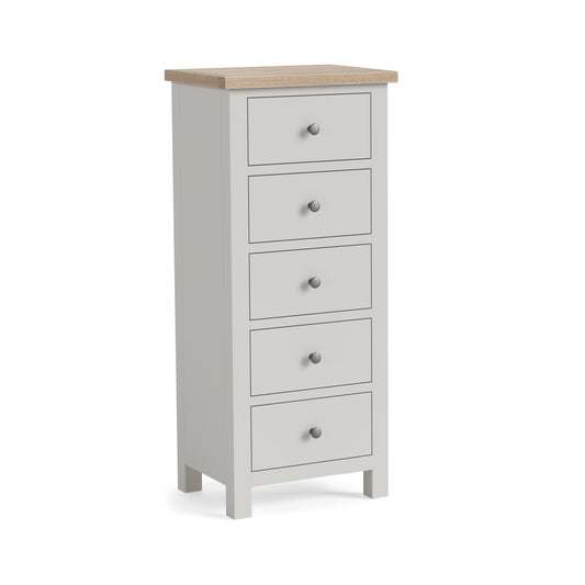 Modern Country 5 DRWR Tallboy - Grey