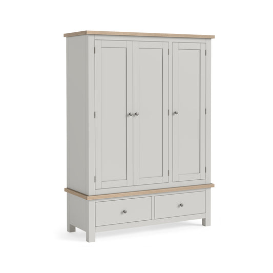 Modern Country Triple Wardrobe - Grey