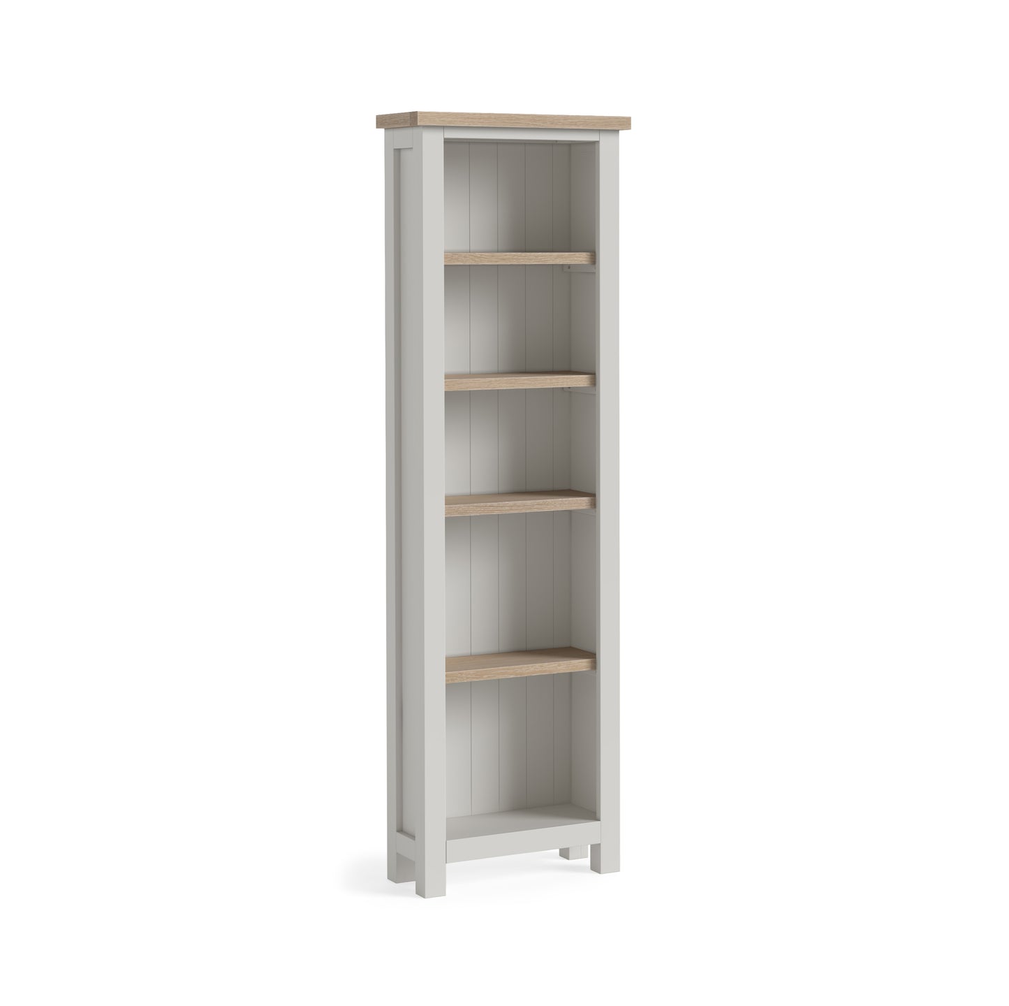 Modern Country Slim Bookcase - Grey
