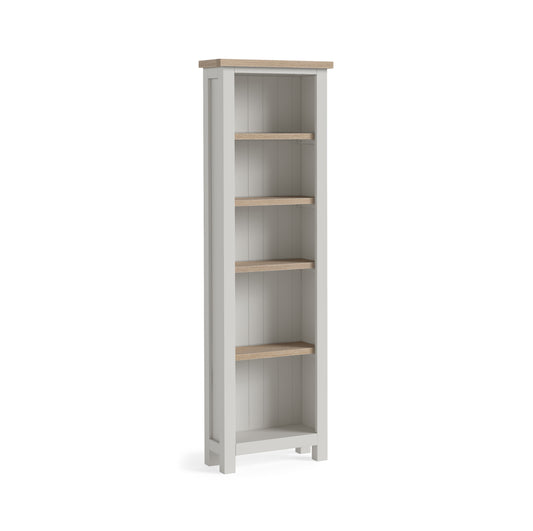 Modern Country Slim Bookcase - Grey