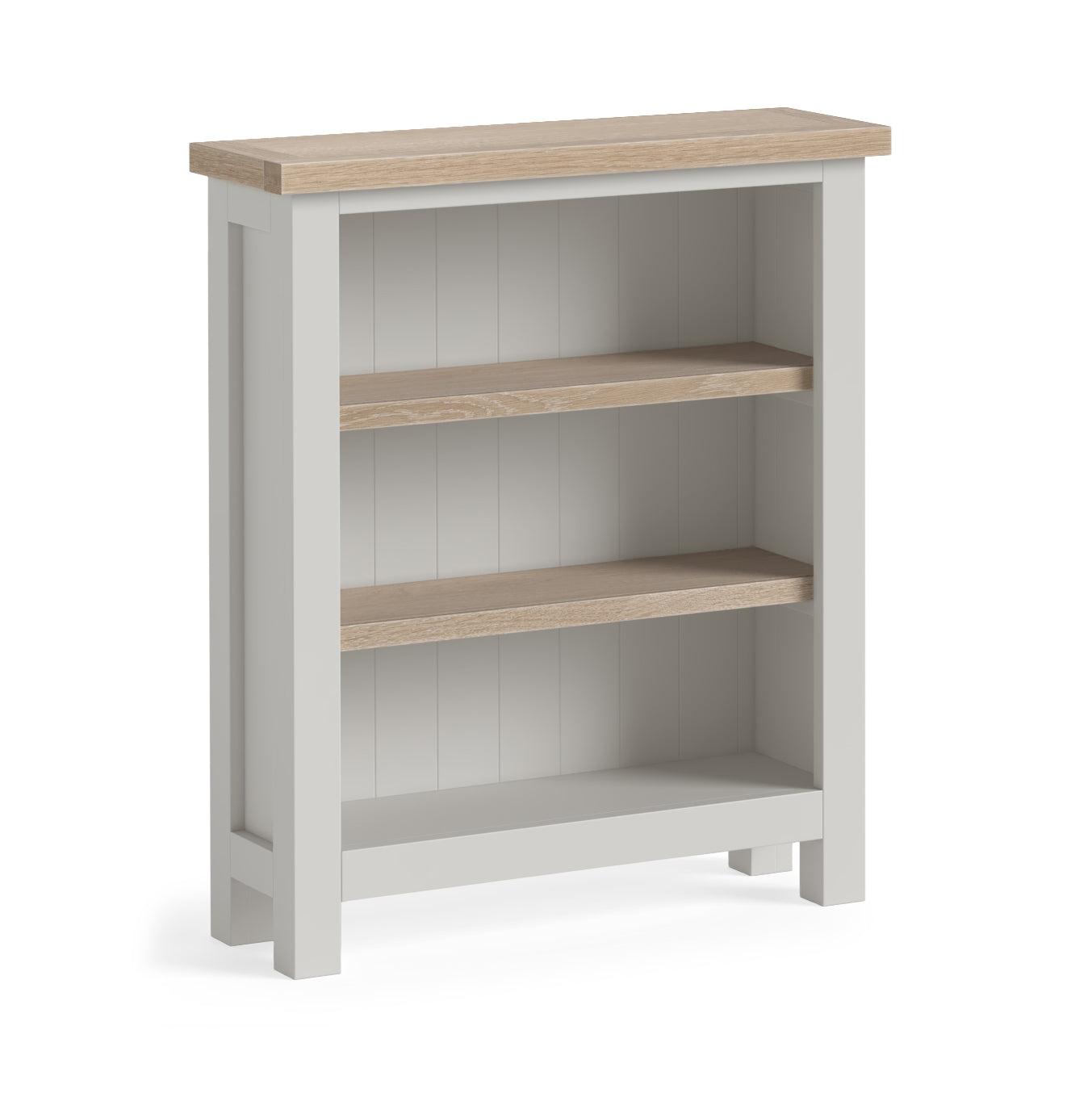 Modern Country Low Bookcase - Grey