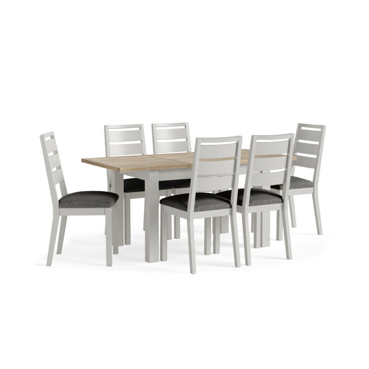 Modern Country Extending Dining Table - Grey