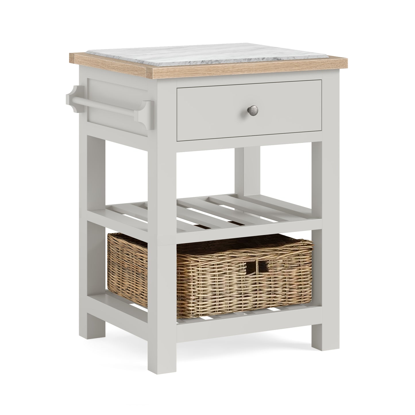 Modern Country Small Kitchen Island - Grey