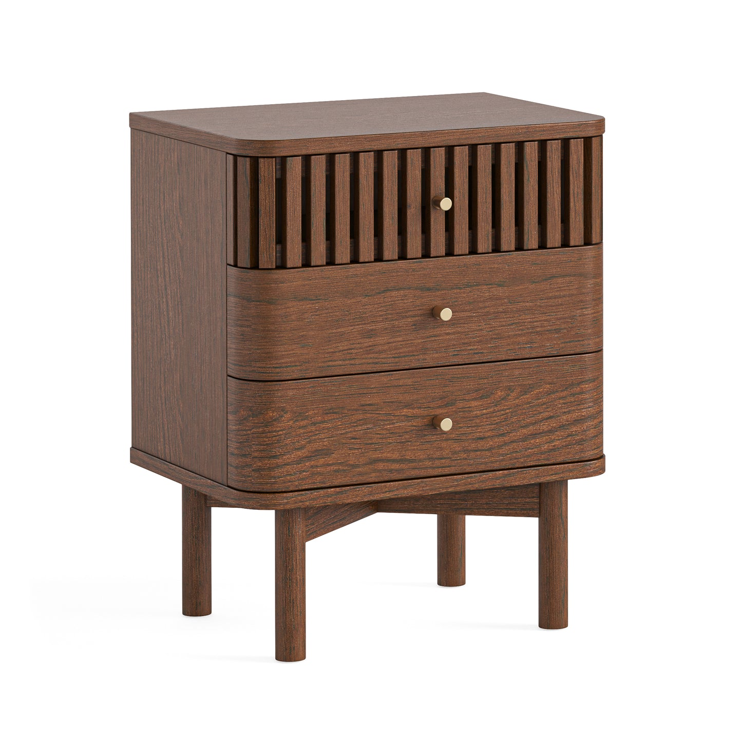 SOHO 3 DRWR Bedside - Brown