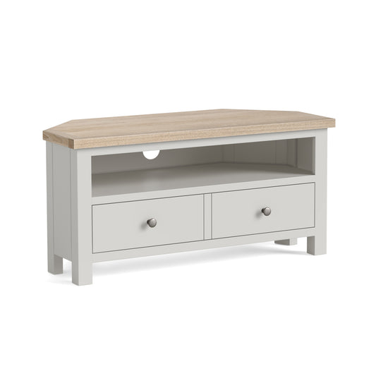 Modern Country Corner TV Unit - Grey