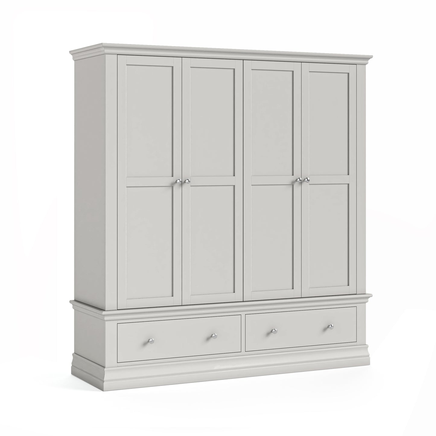 Burgundy 4 Door Wardrobe - Grey
