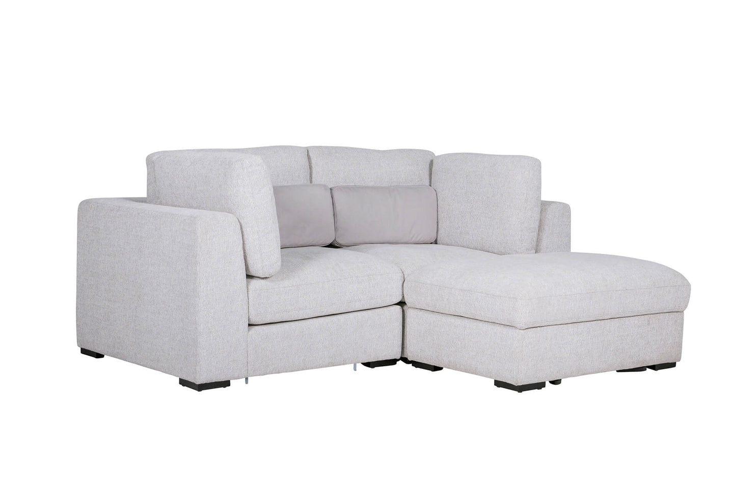 Stacey Corner Arm Sectional - Light Grey