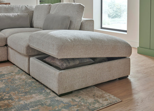 Stacey Storage Ottoman - Light Grey