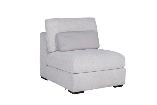 Stacey Armless Sectional - Light Grey
