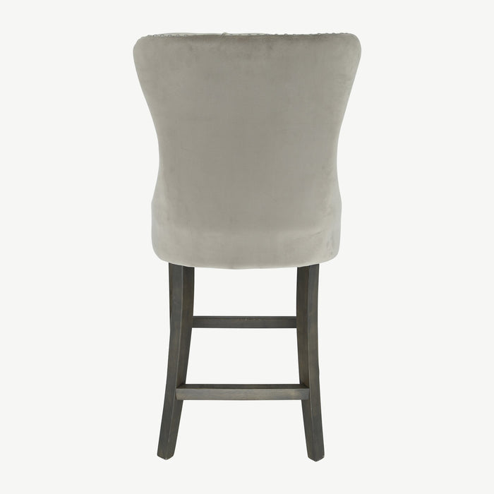 Kacey Barstool - Mink Velvet - Antique Leg