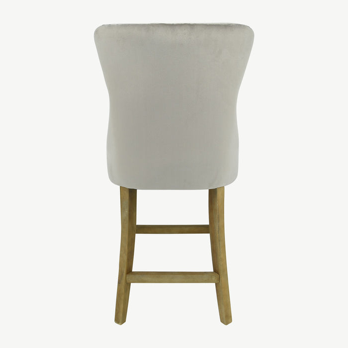 Kacey Barstool - Mink Velvet - Brushed Leg