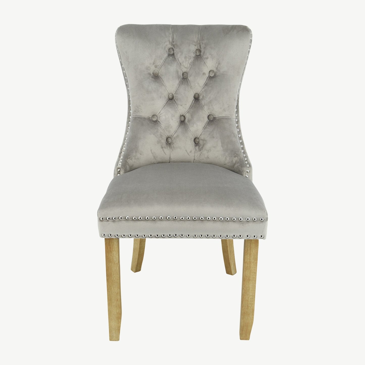 Kacey Chair - Mink Velvet - Brushed Leg