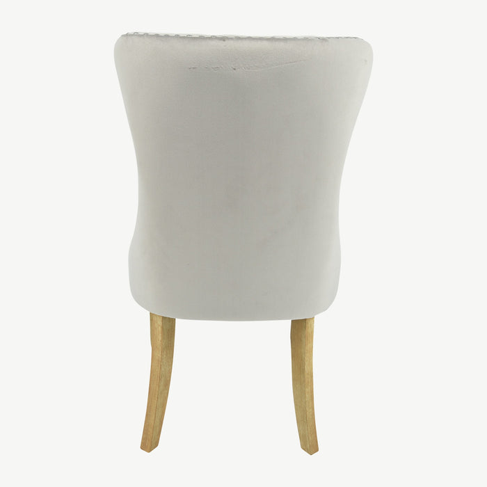 Kacey Chair - Mink Velvet - Brushed Leg