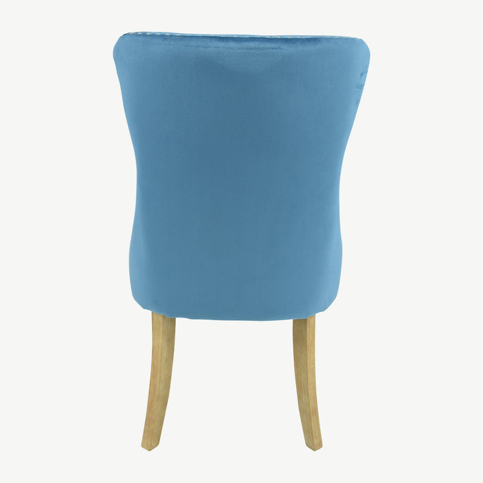 Kacey Chair - Teal Velvet - Brushed Leg
