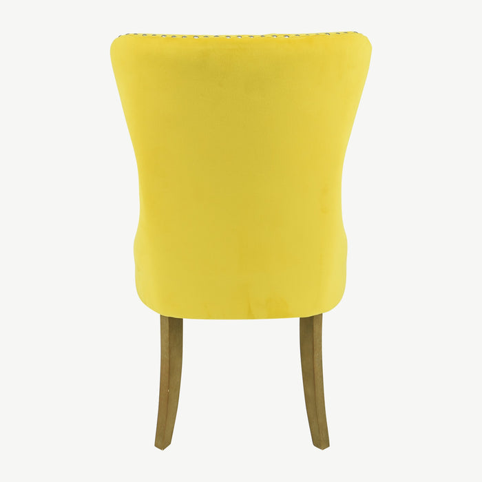 Kacey Chair - Gold Velvet - Brushed Leg