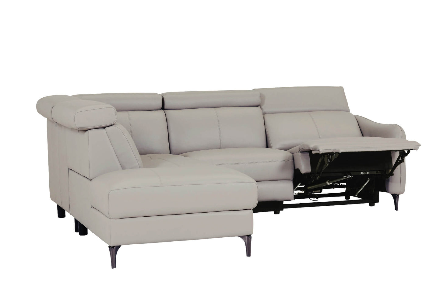 Nico Corner Group Electric Recliner - Stone
