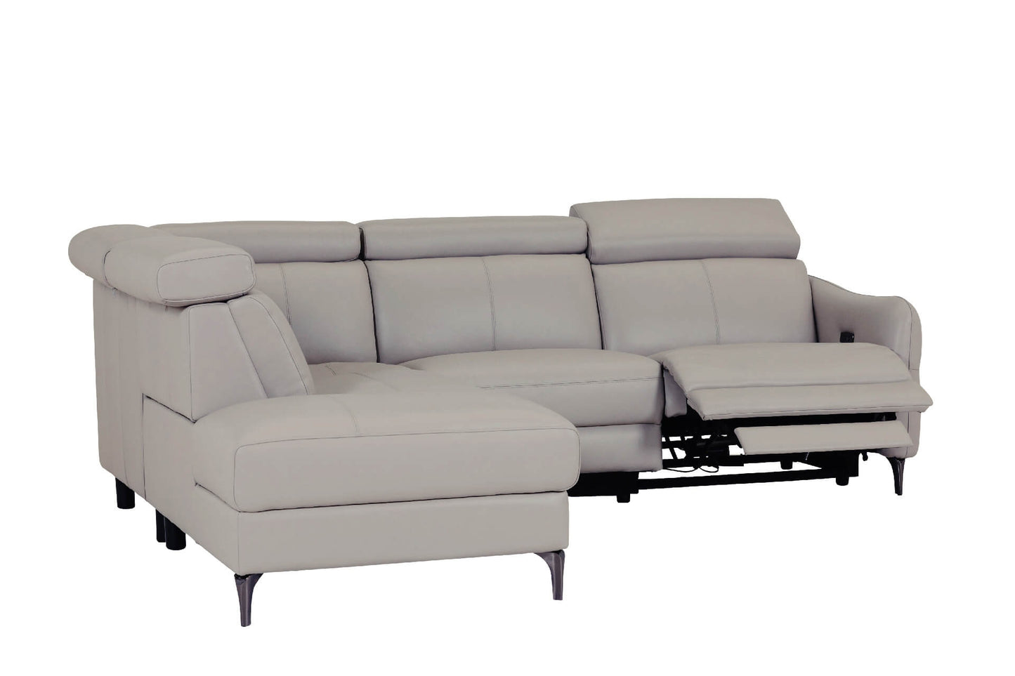 Nico Corner Group Electric Recliner - Stone