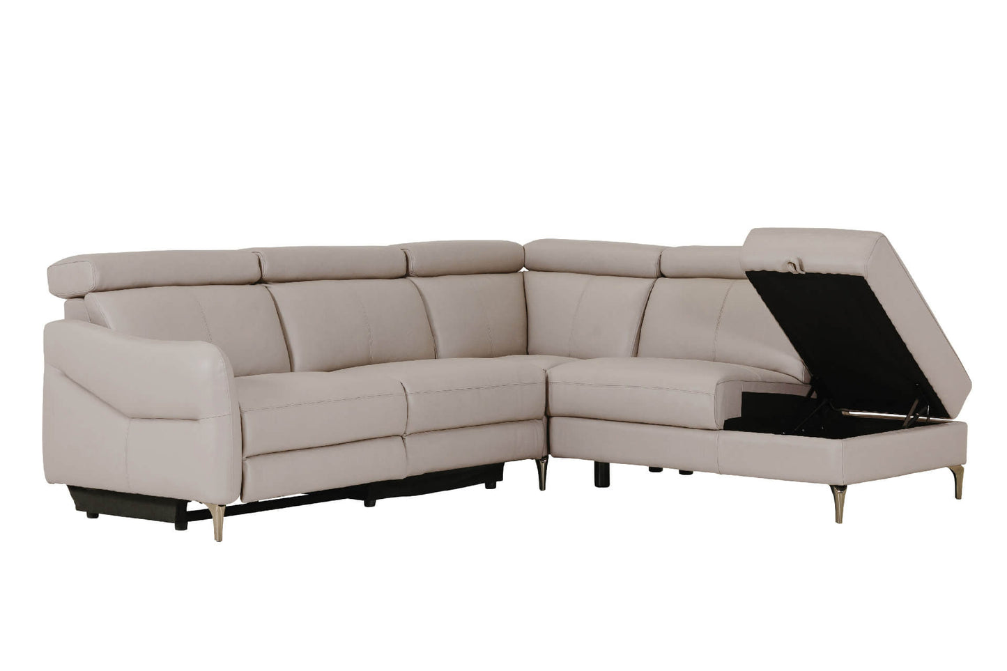 Nico Corner Group Electric Recliner - Stone