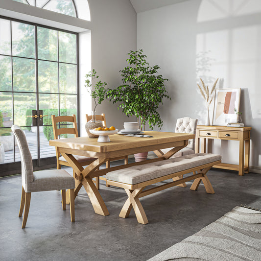 Normandy Cross Leg Ext. Dining Table