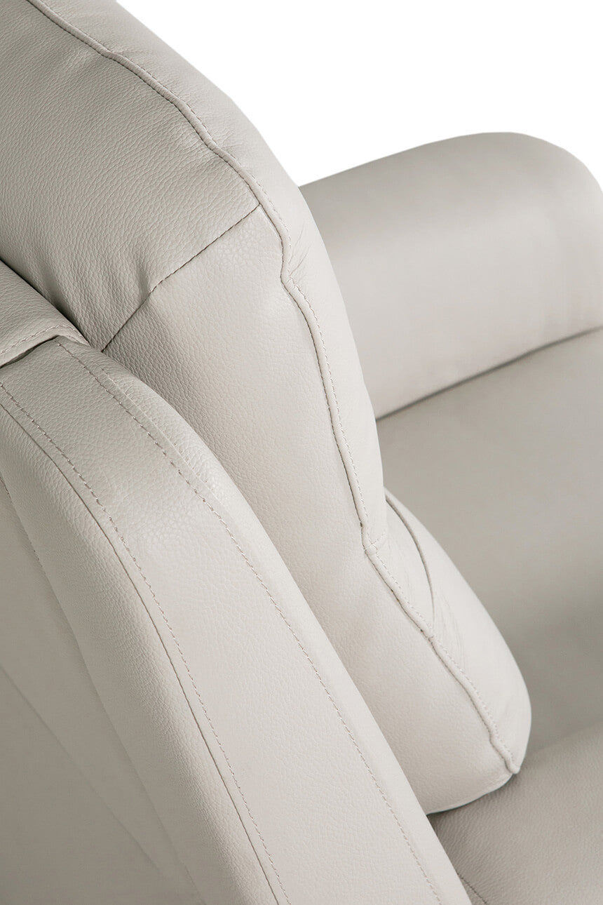Russo 2 Seater Electric Recliner - Stone Leather