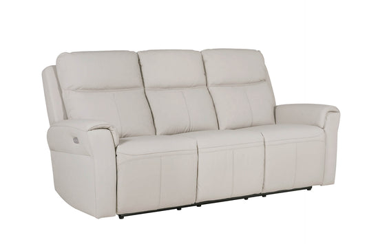 Russo 3 Seater Electric Recliner - Stone Leather